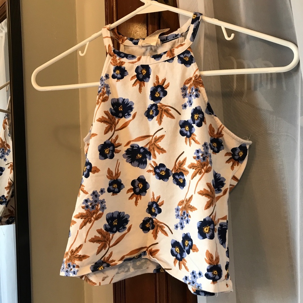 Cropped flower tank